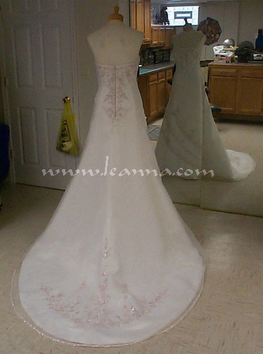 French Bustle Wedding Dress Chapel Train